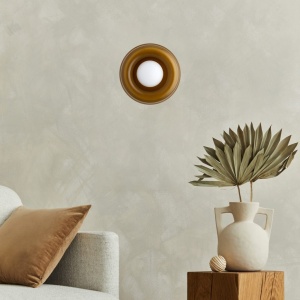 Aplica de perete, Living, Hol, Scara, Sticla, Chihlimbar, TEVO 245610 universul-luminii.ro