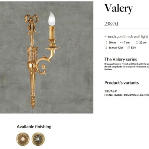 Aplica de perete LUX design clasic realizata manual Valery - Img 3