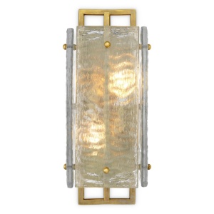 Aplica de perete LUX sticla, alama vintage Solara - Img 3