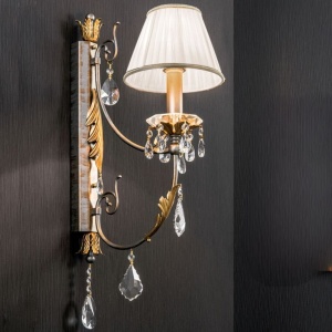 Aplica de perete LUX super eleganta cu 1 brat Miramare WA 2-1301/1 OR silver-goldOR