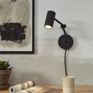 Aplica de perete metal design modern Montreux negru 141420 universul-luminii.ro