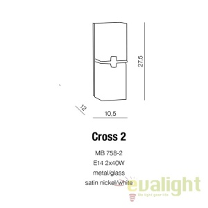 Aplica de perete moderna Cross 2 182060 universul-luminii.ro