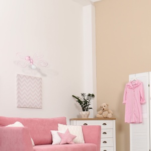 Aplica de perete pentru camera copii / tineret BUTTERFLY 2 roz 107590 universul-luminii.ro
