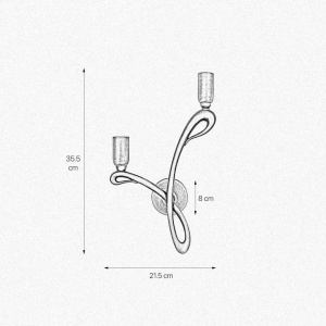 Aplica de perete stil Art Nouveau Sinuous - Img 3