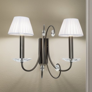 Aplica de perete stil clasic cu cristal K9 ARIANE2L nickel inchis 156420 universul-luminii.ro