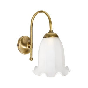 Aplica de perete stil clasic italian din alama si sticla Bell