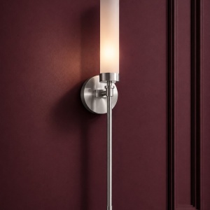 Aplica de perete stil elegant PRESTON nickel/sticla opal - Img 4