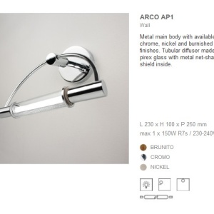 Aplica de perete tablou, oglinda de baie ARCO AP1 crom 008905 45720 universul-luminii.ro