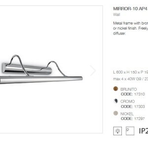 Aplica de perete tablou, oglinda de baie MIRROR-10 AP4 bronz 17310 42400 universul-luminii.ro