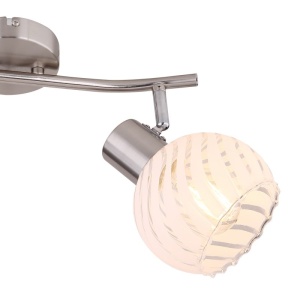 Aplica de perete / tavan cu 2 spoturi design modern WILLY nichel 210640 universul-luminii.ro
