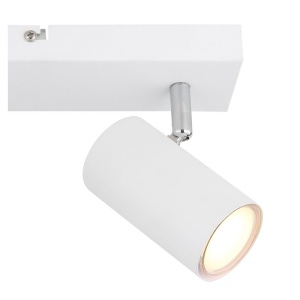 Aplica de perete / tavan cu 2 spoturi directionabile design modern ROBBY alb 114260 universul-luminii.ro