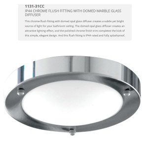Aplica de perete / tavan pentru baie IP44 Bathroom Flush 31cm 1131-31CC SRT 74620 universul-luminii.ro