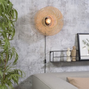 Aplica eco din bambus Bromo S, 40x18cm 90400 universul-luminii.ro