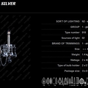 Aplica eleganta cu 2 brate cristal Bohemia N21 918/02/1-A 82690 universul-luminii.ro