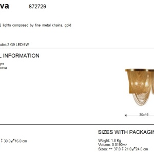 APLICA eleganta design modern, MINERVA auriu SV-872729 49520 universul-luminii.ro