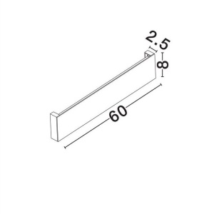 Aplica exterior alba liniara 60cm IP65 LED METRIC - Img 5