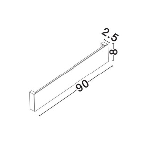 Aplica exterior alba liniara 90cm IP65 LED METRIC - Img 5