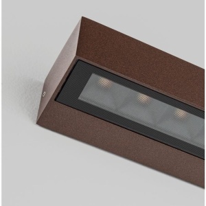 Aplica exterior corten liniara 22cm IP65 LED CCT PRISMATIC - Img 5
