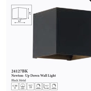 Aplica iluminat ambiental metal negru auriu Newton Square 632710 universul-luminii.ro