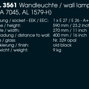 Aplica iluminat exterior din fier forjat, WL 3561 47180 universul-luminii.ro