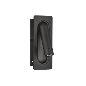 Aplica incastrabila cu spot LED directionabil INLITE negru