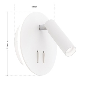 Aplica LED ambientala cu spot directionabil LENNY alba 234200 universul-luminii.ro