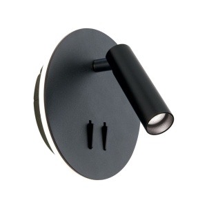Aplica LED ambientala cu spot directionabil LENNY negru 234190 universul-luminii.ro