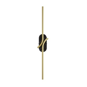 Aplica LED ambientala design minimalist Renaissance negru/alama