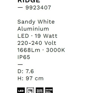 Aplica LED ambientala iluminat exterior IP65 RIDGE 229740 universul-luminii.ro
