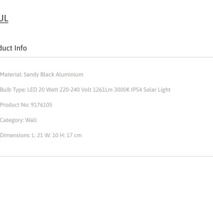 Aplica LED de exterior ambientala directionabila IP54 PAUL 153100 universul-luminii.ro