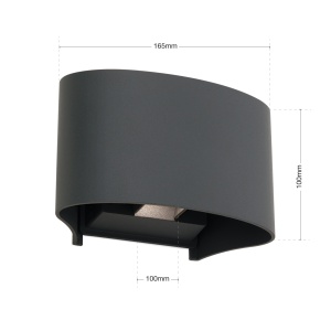 Aplica LED de exterior design modern ambiental IP54 GRETA antracit 200240 universul-luminii.ro
