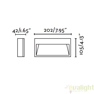 Aplica LED de exterior IP44 iluminat ambiental PATH gri 57500 universul-luminii.ro