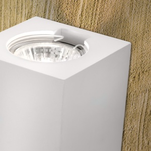 Aplica LED de perete design ambiental Cube 2 alba - Img 4