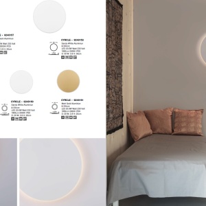 Aplica LED de perete design ambiental CYRCLE 30cm negru 204180 universul-luminii.ro
