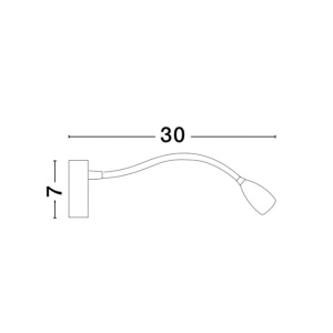 Aplica LED de perete directionabila design modern Flex alb NVL-9701611 - Img 2