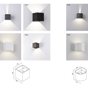 Aplica LED de perete iluminat exterior ambiental IP54 DAVOS neagra 136230 universul-luminii.ro