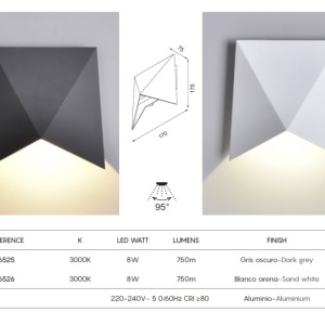 Aplica LED de perete iluminat exterior ambiental IP54 TRIAX alba 136350 universul-luminii.ro