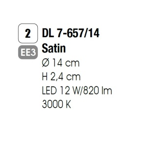 Aplica LED de perete sau tavan, Bully 14cm satin chrome 94110 universul-luminii.ro