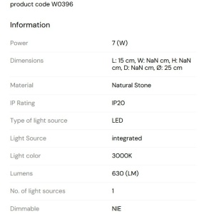 Aplica LED de perete sau tavan, Natural Stone, Nuvia 7W 168190 universul-luminii.ro