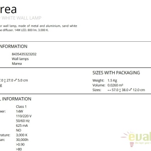 Aplica LED decorativa perete / tavan design modern Marea SV-723955 61310 universul-luminii.ro