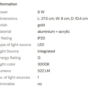 Aplica LED design decorativ Merano I aurie 239230 universul-luminii.ro