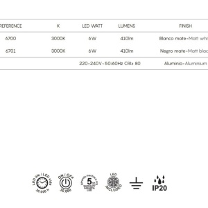 Aplica LED design liniar minimalist TORCH alba - Img 4