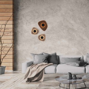 Aplica LED design modern decorativ ACOUSTIC negru/gri 153550 universul-luminii.ro