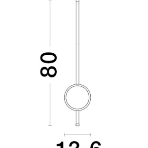 Aplica LED design modern minimalist CLOCK neagra - Img 6