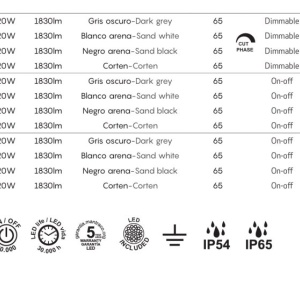Aplica LED dimabila iluminat exterior ambiental IP54 DAVOS XL corten MA-8612 171680 universul-luminii.ro