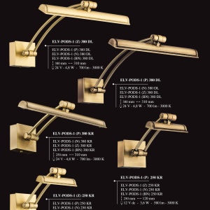 Aplica LED din alama pentru oglinda, tablou Elve 192150 universul-luminii.ro