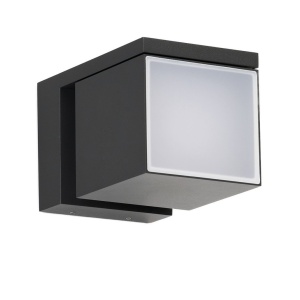 Aplica LED iluminat exterior modern IP54 CUBIC 18W 4000K gri