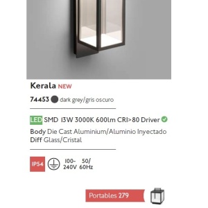 Aplica LED iluminat perete exterior stil clasic KERALA 74453 57880 universul-luminii.ro