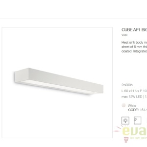 Aplica LED moderna cu lumina ambientala up/down CUBE AP1 BIG 161792 - Img 3