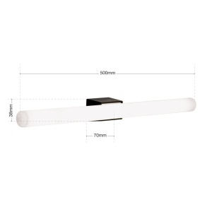 Aplica LED moderna tip tub VISAGIST negru 235400 universul-luminii.ro